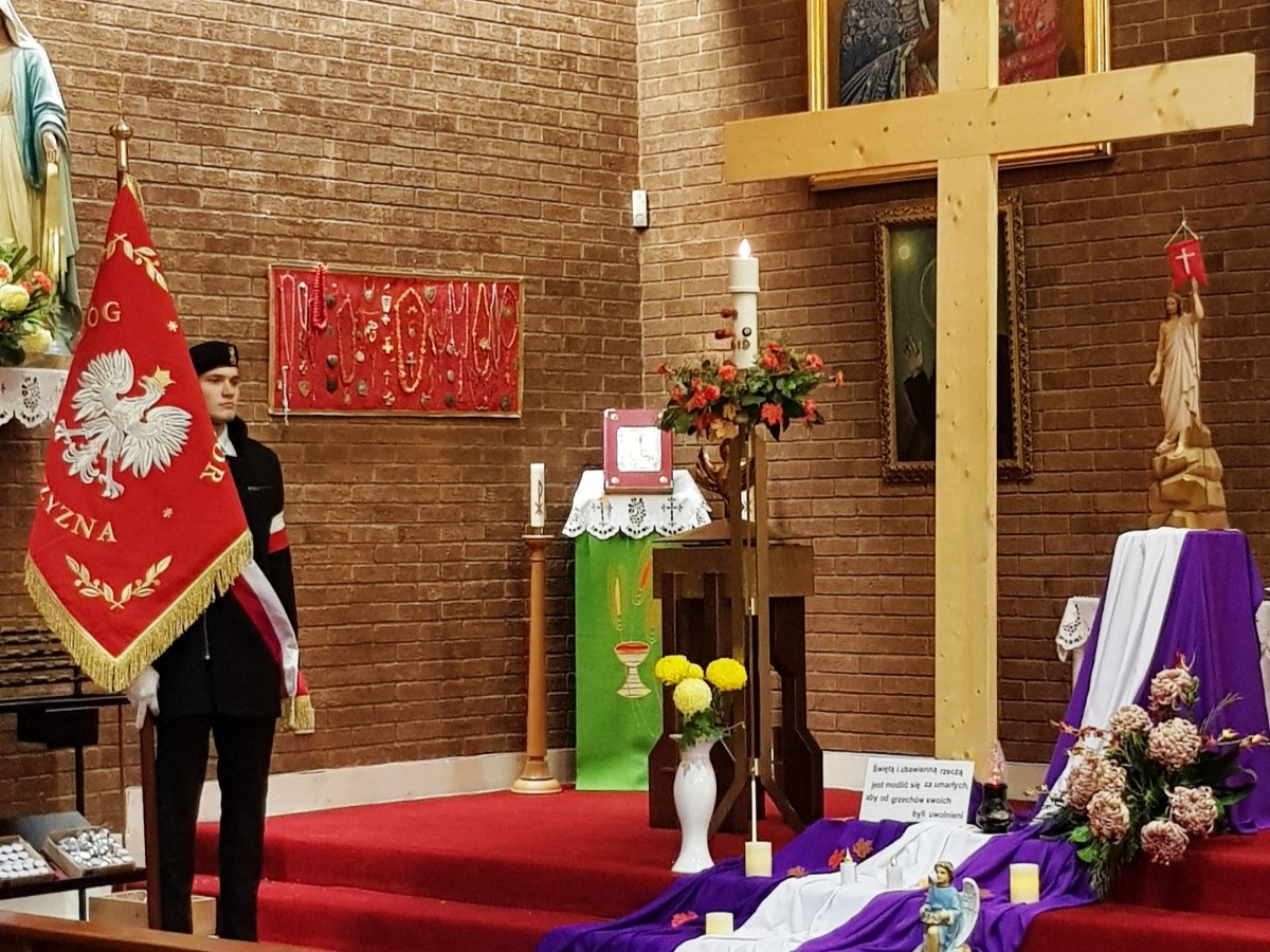 Photo of commemoration of Poland's independence day at the church